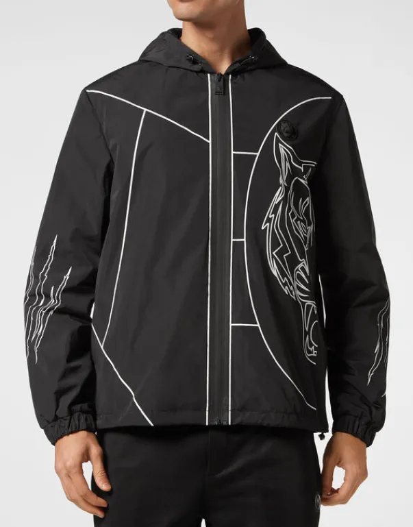 Uomo | Giacche^Plein Sport Nylon Windbreaker Tiger Court Edition
