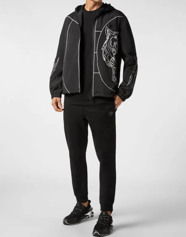 Uomo | Giacche^Plein Sport Nylon Windbreaker Tiger Court Edition