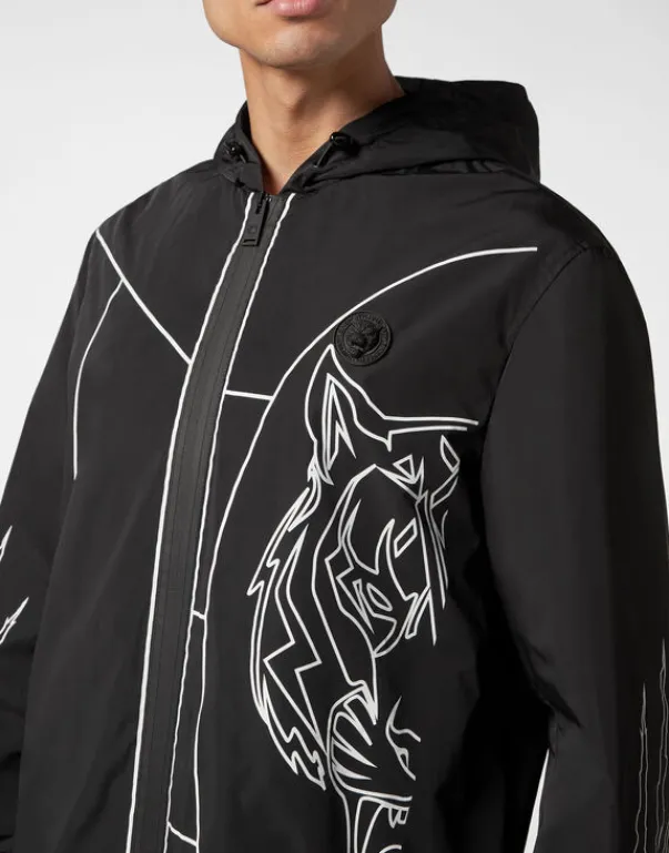 Uomo | Giacche^Plein Sport Nylon Windbreaker Tiger Court Edition