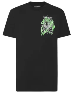 T-shirts^Plein Sport Cotton T-shirt Round Neck SS Tiger