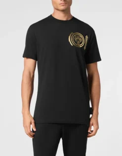 T-shirts^Plein Sport Cotton T-shirt Round Neck SS Lamina Tiger