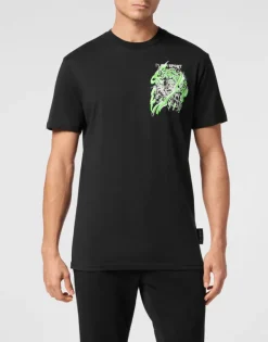 T-shirts^Plein Sport Cotton T-shirt Round Neck SS Tiger