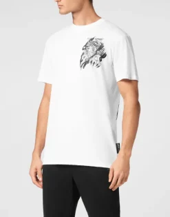 T-shirts^Plein Sport Cotton T-shirt Round Neck SS Tiger