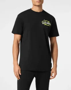 T-shirts^Plein Sport Cotton T-shirt Round Neck SS Logos