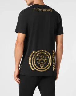 T-shirts^Plein Sport Cotton T-shirt Round Neck SS Lamina Tiger