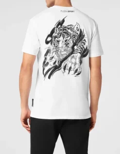 T-shirts^Plein Sport Cotton T-shirt Round Neck SS Tiger