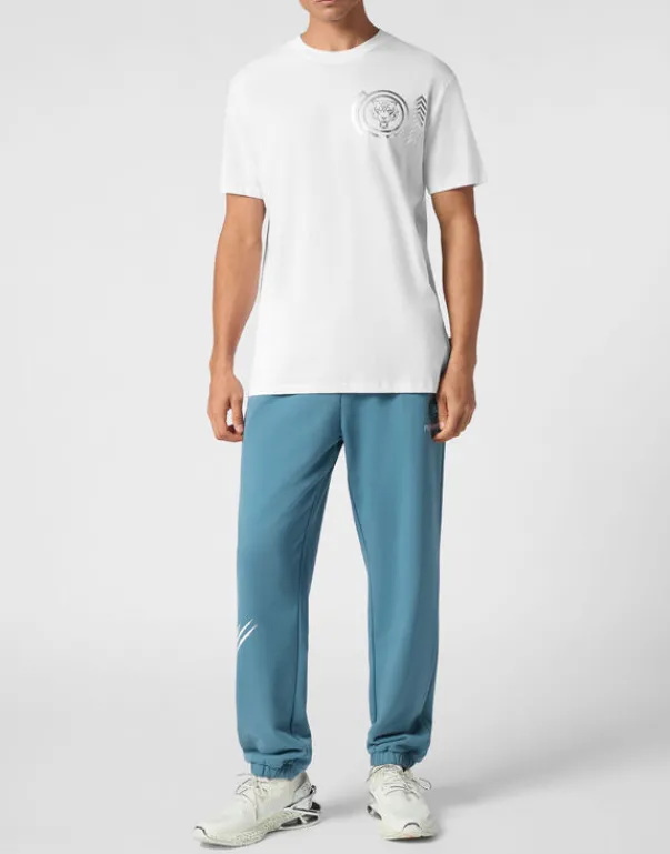T-shirts^Plein Sport Cotton T-shirt Round Neck SS Lamina Tiger