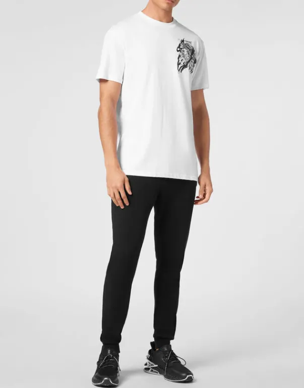T-shirts^Plein Sport Cotton T-shirt Round Neck SS Tiger