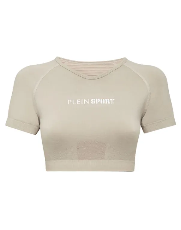 T-shirt & Polo^Plein Sport Seamless Cropped T-shirt V-Neck SS Logo