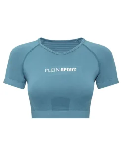 T-shirt & Polo^Plein Sport Seamless Cropped T-shirt V-Neck SS Logo