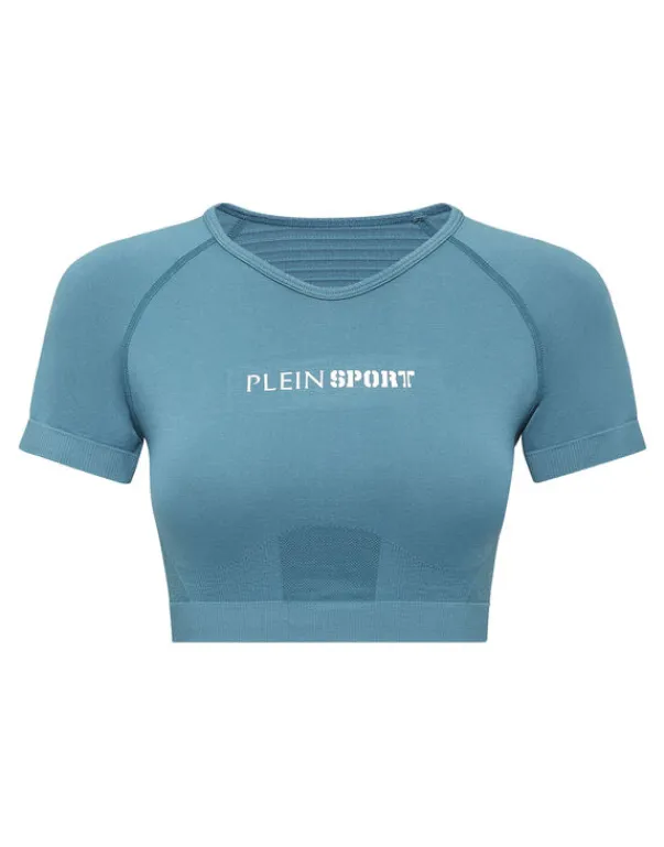 T-shirt & Polo^Plein Sport Seamless Cropped T-shirt V-Neck SS Logo