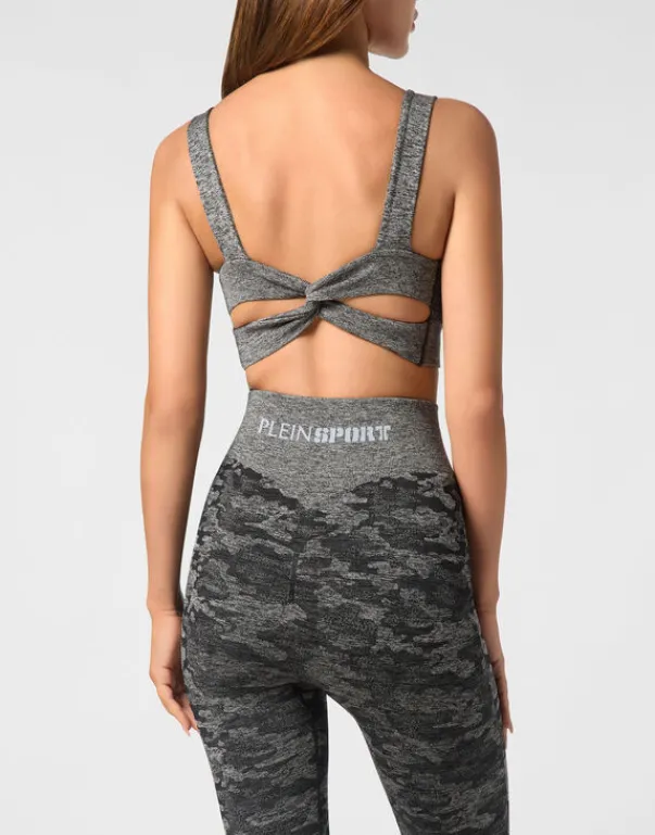 Abbigliamento Sportivo^Plein Sport Seamless Crossed Straps Sport Bra Logo