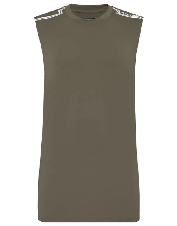 T-shirts^Plein Sport Sleeveless T-shirt Round Neck SS