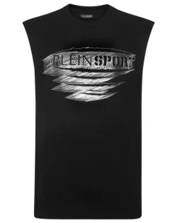 T-shirts^Plein Sport Sleeveless T-shirt Round Neck