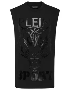 T-shirts^Plein Sport Sleeveless T-shirt Round Neck SS Tiger