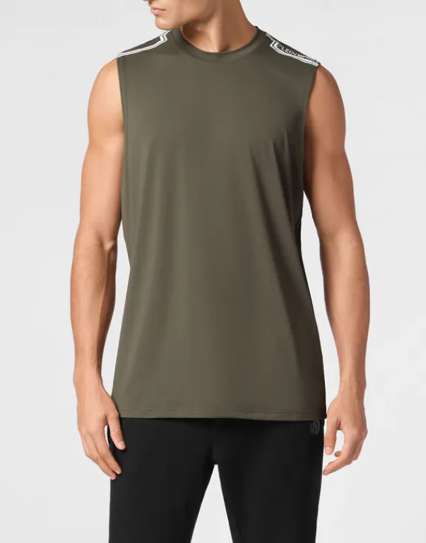 T-shirts^Plein Sport Sleeveless T-shirt Round Neck SS