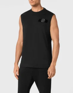 T-shirts^Plein Sport Sleeveless T-shirt Round Neck