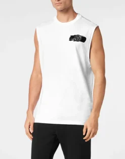 T-shirts^Plein Sport Sleeveless T-shirt Round Neck