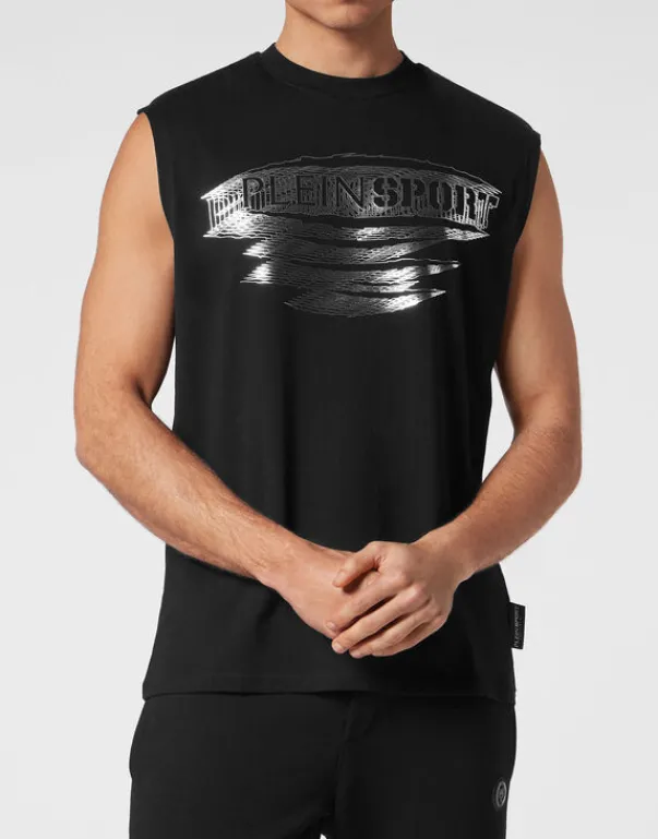 T-shirts^Plein Sport Sleeveless T-shirt Round Neck