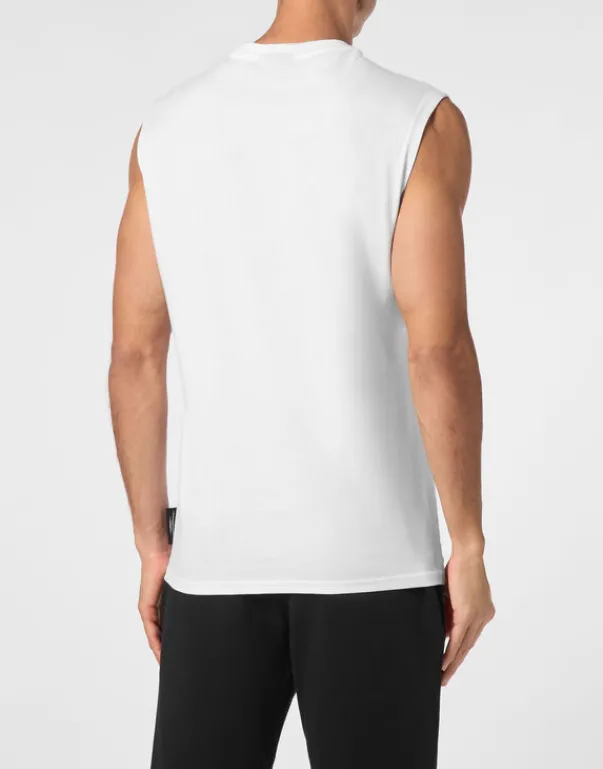 T-shirts^Plein Sport Sleeveless T-shirt Round Neck SS Tiger