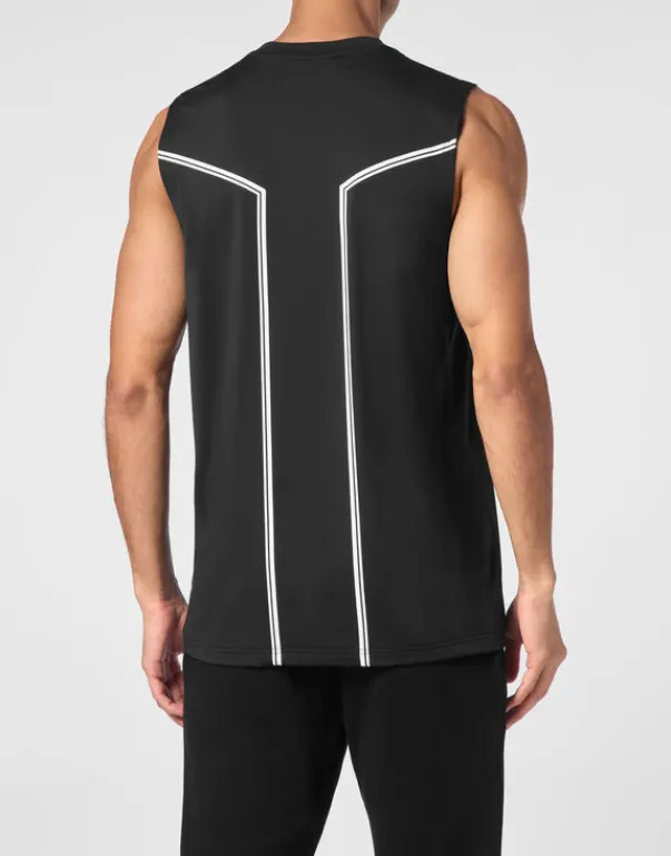 T-shirts^Plein Sport Sleeveless T-shirt Round Neck SS