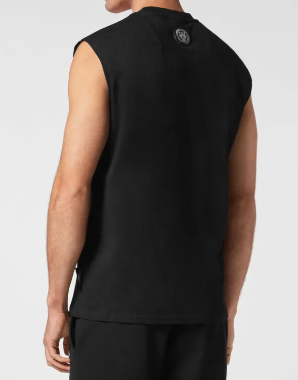 T-shirts^Plein Sport Sleeveless T-shirt Round Neck