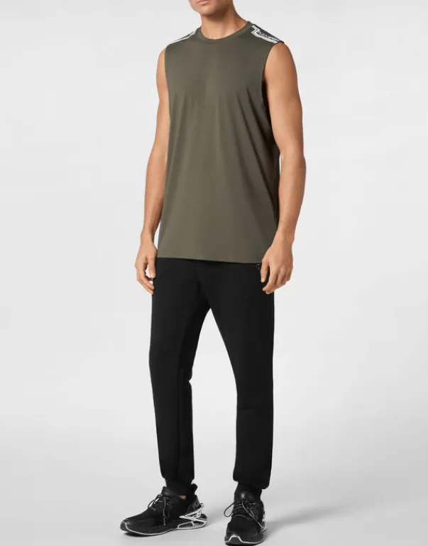 T-shirts^Plein Sport Sleeveless T-shirt Round Neck SS