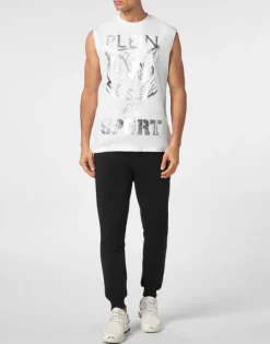T-shirts^Plein Sport Sleeveless T-shirt Round Neck SS Tiger