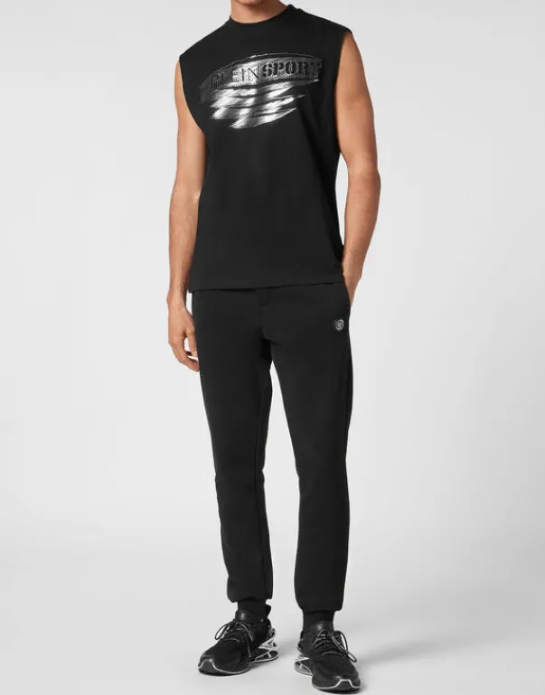 T-shirts^Plein Sport Sleeveless T-shirt Round Neck