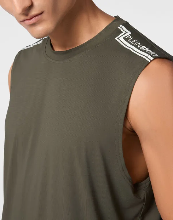 T-shirts^Plein Sport Sleeveless T-shirt Round Neck SS