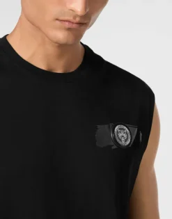 T-shirts^Plein Sport Sleeveless T-shirt Round Neck