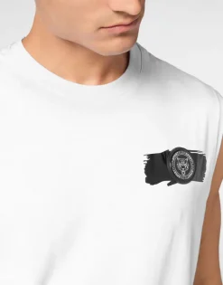 T-shirts^Plein Sport Sleeveless T-shirt Round Neck