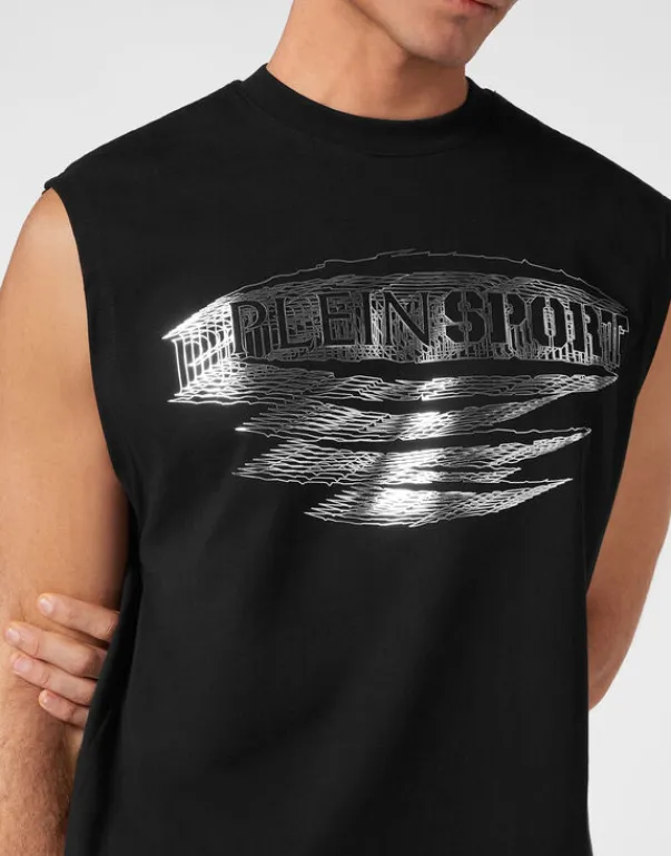 T-shirts^Plein Sport Sleeveless T-shirt Round Neck