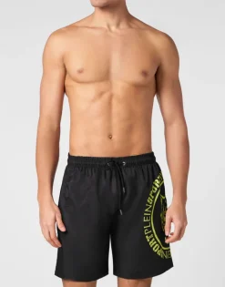 Moda Mare^Plein Sport Swim-Trunks Carbon Tiger