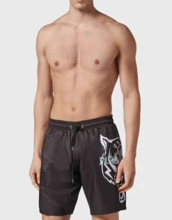 Moda Mare^Plein Sport Swim-Trunks Tiger
