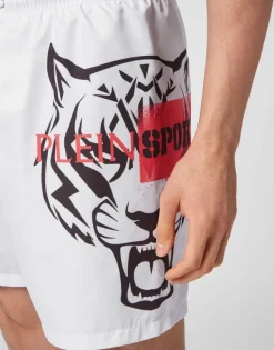 Moda Mare^Plein Sport Swim-Trunks Tiger