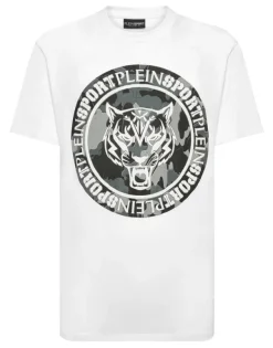 T-shirts^Plein Sport T-shirt Round Neck Carbon Tiger