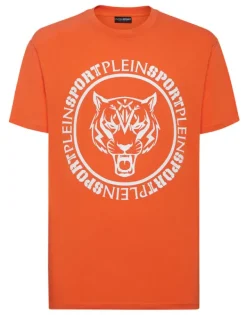 T-shirts^Plein Sport T-shirt Round Neck Carbon Tiger