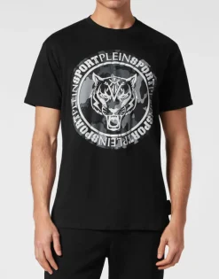 T-shirts^Plein Sport T-shirt Round Neck Carbon Tiger