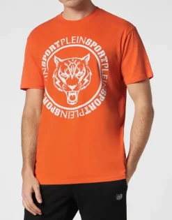 T-shirts^Plein Sport T-shirt Round Neck Carbon Tiger