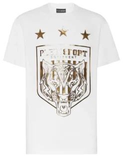 T-shirts^Plein Sport T-shirt Round Neck SS Tiger Crest Edition
